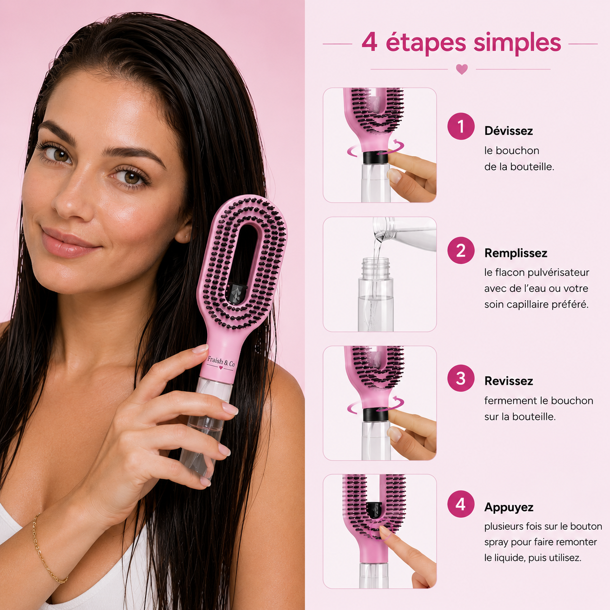 Brosse Démêlante 2 en 1